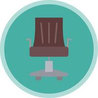 Office Chair Flat Multi Circle Icon vector