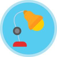 Desk Lamp Flat Multi Circle Icon vector