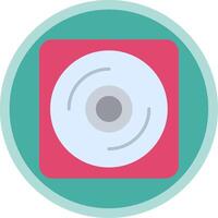 Vinyl Disc Flat Multi Circle Icon vector