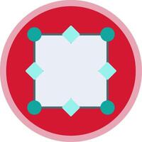 nodos plano multi circulo icono vector