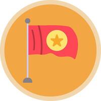 Flag Flat Multi Circle Icon vector