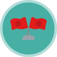 Flags Flat Multi Circle Icon vector
