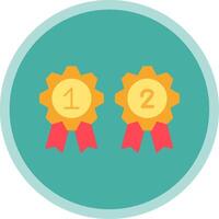 Medals Flat Multi Circle Icon vector