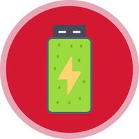 Battery Status Flat Multi Circle Icon vector