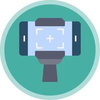 Selfie Stick Flat Multi Circle Icon vector