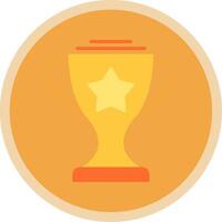 Trophy Flat Multi Circle Icon vector