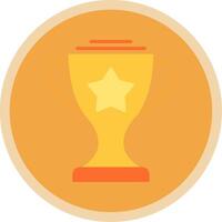 Trophy Flat Multi Circle Icon vector