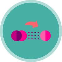 Slow Motion Flat Multi Circle Icon vector