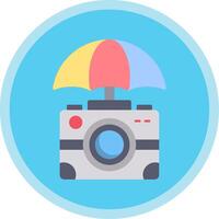 Camera Flat Multi Circle Icon vector