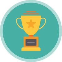 Trophy Flat Multi Circle Icon vector