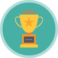 Trophy Flat Multi Circle Icon vector