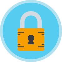 Lock Flat Multi Circle Icon vector