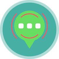 Talk Flat Multi Circle Icon vector