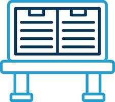 Unit Line Blue Two Color Icon vector
