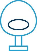 Stool Line Blue Two Color Icon vector