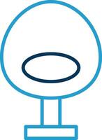 Stool Line Blue Two Color Icon vector