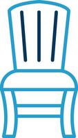 Armchair Line Blue Two Color Icon vector