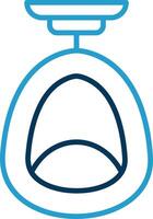 Egg Chair Line Blue Two Color Icon vector