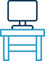 Stand Line Blue Two Color Icon vector