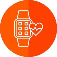Heart Rate Line Yellow White Icon vector