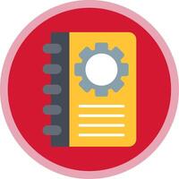 Book Flat Multi Circle Icon vector