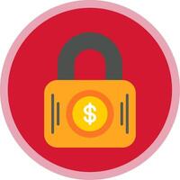 Padlock Flat Multi Circle Icon vector