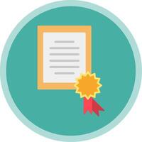 certificado plano multi circulo icono vector