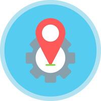 Location Flat Multi Circle Icon vector