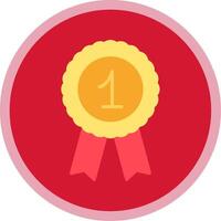 Badge Flat Multi Circle Icon vector