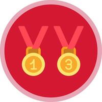 Medals Flat Multi Circle Icon vector