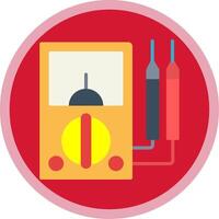 Multimeter Flat Multi Circle Icon vector