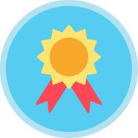 Badge Flat Multi Circle Icon vector