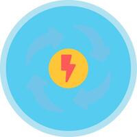 Eco Energy Flat Multi Circle Icon vector