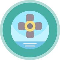 Propeller Flat Multi Circle Icon vector