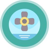 Propeller Flat Multi Circle Icon vector