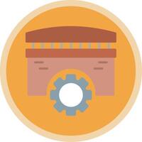 Bridge Flat Multi Circle Icon vector
