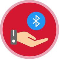 Bluetooth Flat Multi Circle Icon vector