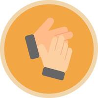 Clapping Flat Multi Circle Icon vector