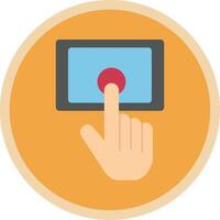 Tablet Flat Multi Circle Icon vector