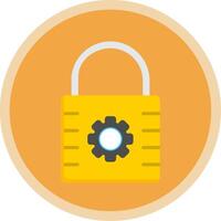 Lock Flat Multi Circle Icon vector