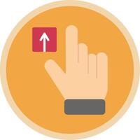 Hand Tap Flat Multi Circle Icon vector