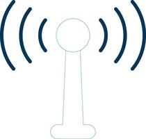 Antenna Line Blue Two Color Icon vector