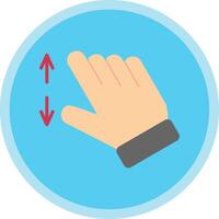 Two Fingers Zoom Flat Multi Circle Icon vector