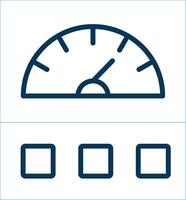 Ammeter Line Blue Two Color Icon vector