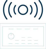 Sound System Line Blue Two Color Icon vector