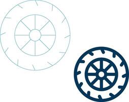 Tires Line Blue Two Color Icon vector