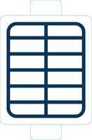 Air Filter Line Blue Two Color Icon vector