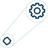 Belt Line Blue Two Color Icon vector