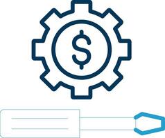 Money Management Line Blue Two Color Icon vector