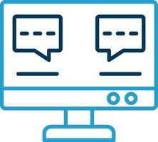 System Line Blue Two Color Icon vector